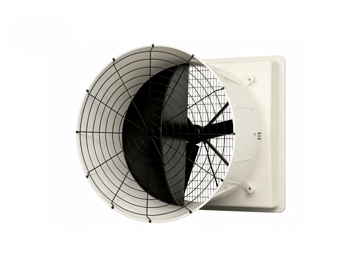 50-inch compact butterfly cone ventilation fan with PM motor for mid-to-large livestock farms